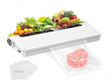 Food Vacuum Sealer Machine, 60KPA Strong Suction, Dry/Wet Modes, 20 Vacuum Seal Bags for Food, V1192-AZ-W-2509