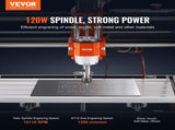 CNC Router Machine, 120W, 3 Axis GRBL Control Wood Engraving Carving Milling Machine Kit, 11.81 x V952-SKDKJ3020CMURZ4TWV3