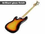 Karrera 39in Electric Guitar Bass Music 4-String Instrument Full Size Sunburst GTR-JB2-15W-SB