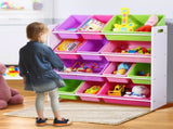Levede 12Bins Kids Toy Box Bookshelf TB1004-WH