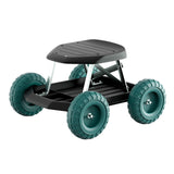 Gardeon Garden Cart Rolling Stool with Wheels Gardening Helper Seat Farm Yard GCT-SEAT-200KG-BK