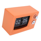 Flip Clock Retro TV Shape Mechanical Battery Operated Reminder Function Page Turning Clock for Study V1294-YM0901-3115240045211