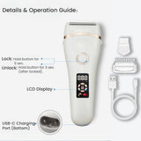Electric Shaver for Women,Mini Electric Razor,Painless Hair Removal Device for Home Use,Wet and V1369-AZ3-W-22377