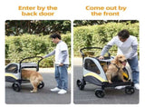 Extra Large Dog Stroller Foldable Pet Pushchair with Doors V767-P-XL121-XL-G1