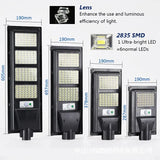 Solar Street LED Light with Radar Sensor, Black, 480W, Remote Control, Outdoor Flood Wall Lamp V178-59195