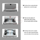 2pcs 4-Inch External Extractor Wall Vent Outdoor Cushioned Non Return Flap V1369-AZ3-W-08491