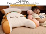 Reading Pillow for Kid Or Adult Large Back Pillow for Sitting Up in Bed Detachable Neck Roll with V1107-115-96620-GRY1