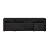 Artiss Entertainment Unit TV Cabinet LED 180cm Black Bobi FURNI-O-LED-TV180-BK-AB