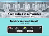 Devanti 12kg Ice Maker Machine w/Self Cleaning Green IM-ZB12H-GN