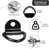 10 Pack Bed Tie Down Anchors V Rings 992lb Surface Mounting On Bed Desk Rail for Trailer Cargo Truck V1192-AZ-W-3086