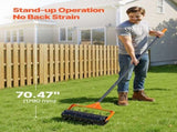 Rolling Lawn Aerator, 410mm Manual Push Aerator Roller with 42 Spikes & 60 in Long Handle, Fillable V952-STJCPQQGTS15QOZLO001V0