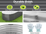 Green Fingers Garden Bed 9 In 1 Modular Planter Box Raised Container Galvanised GARDEN-AG-MOD-21080