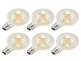 6 Pcs LED Filament Bulbs Dimmable 4W E27 Medium Base Vintage Warm Light Golden Bulb for Home V1294-YM0718-3119210199911