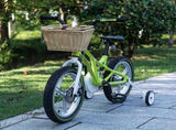 Kids Bike Basket, Wicker Look Handlebar Front Basket for Girls Bicycle, 25x18x15cm V1237-ZY-924-071