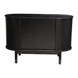 Mid-Century Black Ribbed Sideboard Cabinet V264-TAB-725C-BLK-NA-1