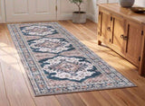 Artiss 80 x 300 cm Washable Runner Area Rug No Hard Glue Quilt-Like Soft for Home Decor, 0.5cm FLR-4857-80X300-BL