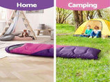 Weisshorn Sleeping Bag Set of 2 Kids Single 172cm Thermal Camping Hiking SB-CHILD-L-BLPK