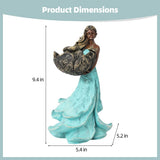 Fairy Garden Statue Bird Feeder, Resin Outdoor Bird Feeder Sculpture, Goddess Statue Decorative V1369-AZ3-W-08776