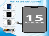 iPhone 15 Screen Replacement, 6.1 Inch Incell LCD Display Touch Screen Digitizer, Comes with Full V1293-0452669766269