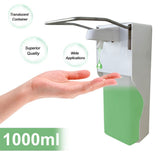 Wall-Mounted Soap Dispenser, 1000ml Manual Soap Dispenser Elbow Pressure Shower Gel Liquid Dispenser V1294-YM0901-H34710-1000