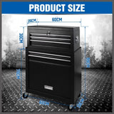 7 Drawer Tool Box Chest Cabinet Trolley Toolbox Garage Storage Lockable Blue V465-95232