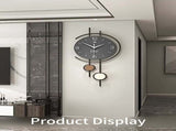 Gray Gold Geometric Wall Clock Modern Wall Clock Home Decor Clock Silent Clock V1347-115-GOL-04847
