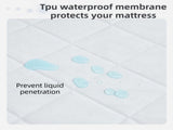 White Waterproof Quilted Protector - 4 Layer Breathable & Soft V888-ELOSUNG55461-3