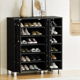 Artiss Shoe Rack Cabinet 6 Tier Storage Shelf Black FURNI-L-SHOE-2D-BK-AB