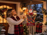 Christmas Wind Chimes for Outside with LED, Outdoor Hangings Christmas Decorations, V1192-AZ-W-35158