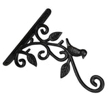 Heavy Duty Black Metal Hanging Planter Bracket Wall Hook for Outdoor Garden, Patio Plant Hanger V1192-AZ-W-22429