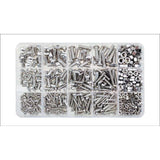 500 Pcs Stainless Steel Box Set M3 M4 M5 Round Head Bolt Screw Nut Disc Head Internal Hex Screw V1237-ZY-715-272