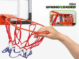 Indoor Mini Basketball Hoop Set Door Mounted Backboard Kit with Ring & Ball V63-954191