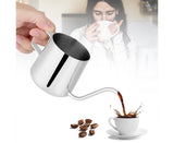 Stainless Steel Drip Coffee Pot, Gooseneck Spout, Tea Tool, Silver, 250ml V1263-JX-3000