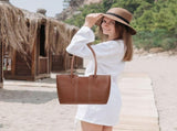 1Pc Vintage Tassel Tote Bag Large Capacity Shoulder Bag Fashion Retro Handbag for Women Ladies Brown V1192-AZ-W-27190