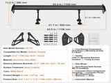 Universal Rear Spoiler GT Style Adjustable Trunk Wing Car Racing 43.3'' V952-TYXWYLHJLHJD8ZQ27V0