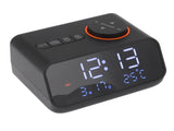 Alarm Clock Radio LED Digital Alarm Clock with FM Radio Music Temperature Humidity Display for Home V1294-YM0703-3115230036911