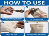 12 Pack Outdoor Curtain Weight Bags, Patio Curtain Sandbag with Sealed Bags and Clips, Reusable V1259-DP01-A-3412