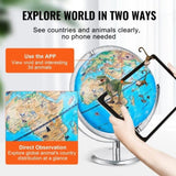 VEVOR Educational Globe for Kids, 254 mm, Interactive AR World Globe with AR Golden Globe APP LED V952-DQYHDLAPP10YFSL76V9