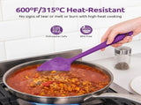 600F Heat Resistant Silicone Spatulas Kitchen Cooking Mixing Utensils and V1258-DP02-C-373