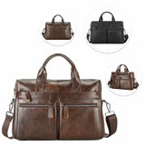 Brown Men's Genuine Leather Briefcase - Classic Business Messenger Bag V888-ELOSUNG12649