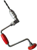 Swing Bit Brace with 4 Jaw Chuck, Hand Drill Manual Hand Crank Drill with A Bit,Carpenters Brace for V1188-WTJ-SJH-1553