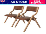 Levede 4x Dining Chairs Foldable PU Tan CH1099-2-TANX2