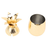 Cocktail Shaker Pineapple Shape Stainless Steel Polished Smooth Surface 500ml for Home Bar Gold V1294-YM0703-3118230139912