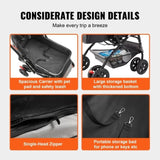 VEVOR Pet Stroller, 4 Wheels Dog Stroller Rotate Brakes, 44lbs Weight Capacity, Puppy Stroller V952-CWTCCGK4QSHSU0H92V0