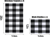 Homaxy 12 Pack Kitchen Dish Cloths Kitchen Towels Dishcloths Set, 12 x 12 V1258-DP02-F-162