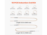 10Pcs Magnetic Induction Heater Coil, Inductor Heat Accessories, Mini Heater Coil Kit with V952-CGYJRQXQTJ10HY9QI001V0