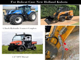 Flat Face Hydraulic Couplers,1/2" Skid Steer Couplers,For Bobcat Case,New Holland,Kubota,Quick V1259-DP01-A-5721