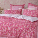 Logan and Mason 250TC Gatika Pink Cotton Sateen Quilt Cover Set King V442-LED-QUILTCS-GATIKA-PINK-KI