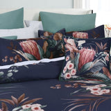 Bianca Balwyn Navy Cotton Sateen Botanical Quilt Cover Set Queen V442-BCA-QUILTCS-BALWYN-NAVY-QS