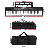 Alpha 61 Keys Foldable Electronic Piano Keyboard Digital Electric w/ Carry Bag EK-FOLD-666-BK